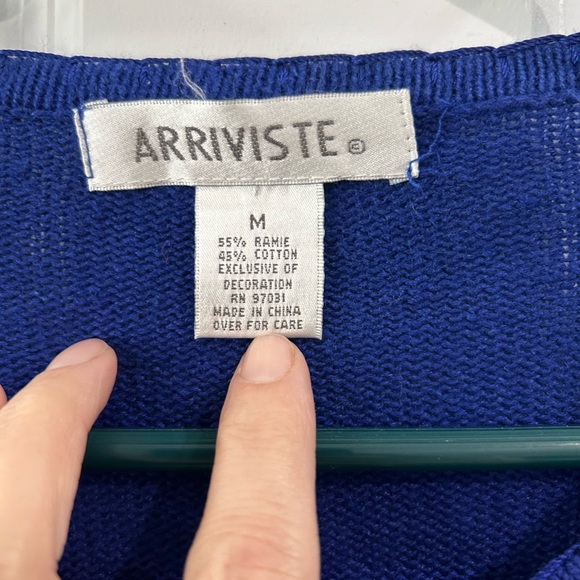 Vintage Arriviste Embellished Knit Cardigan Sweater Size M Fall Pumpkin Harvest - Picture 3 of 12